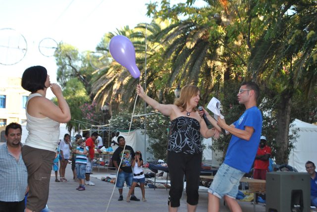 Participante con la «Uva» a punto de explotar